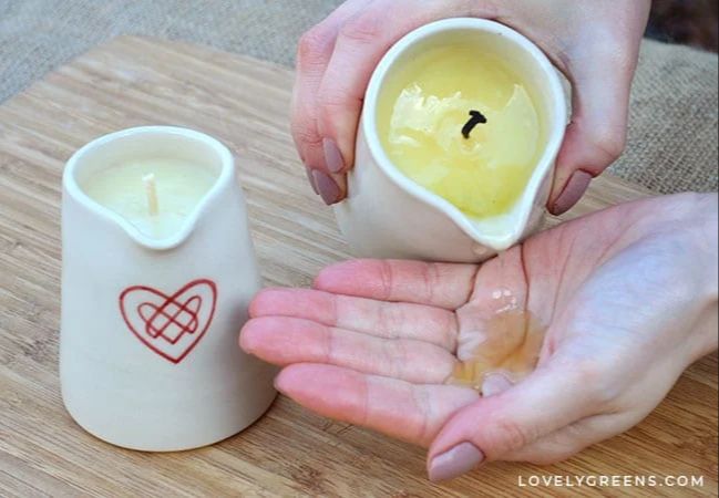 beeswax and soy wax work well for diy massage wax.