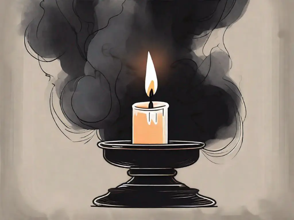 burning candle emitting lead fumes