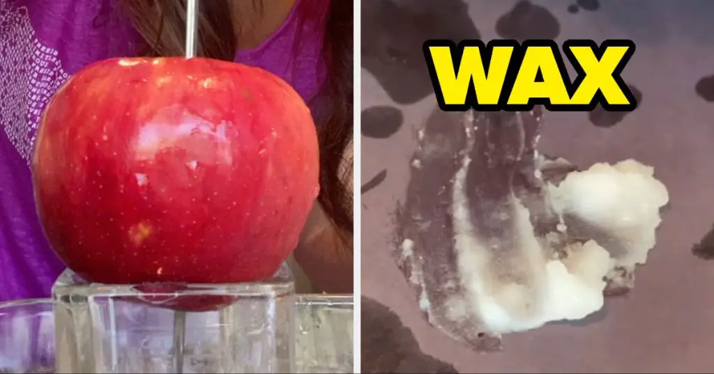 isopropyl alcohol used to remove wax coating from apple