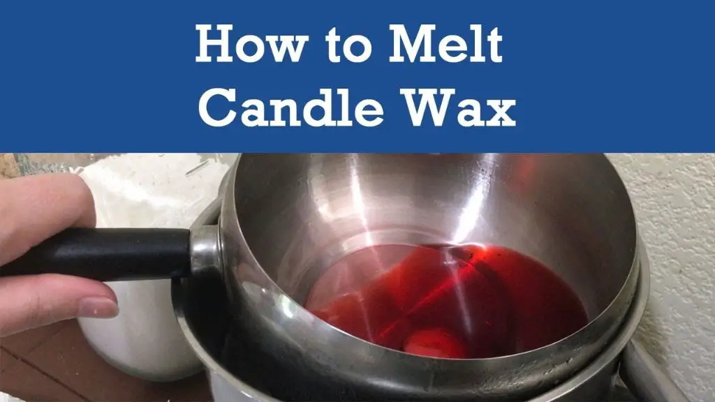 melting wax in a double boiler to reuse old candles