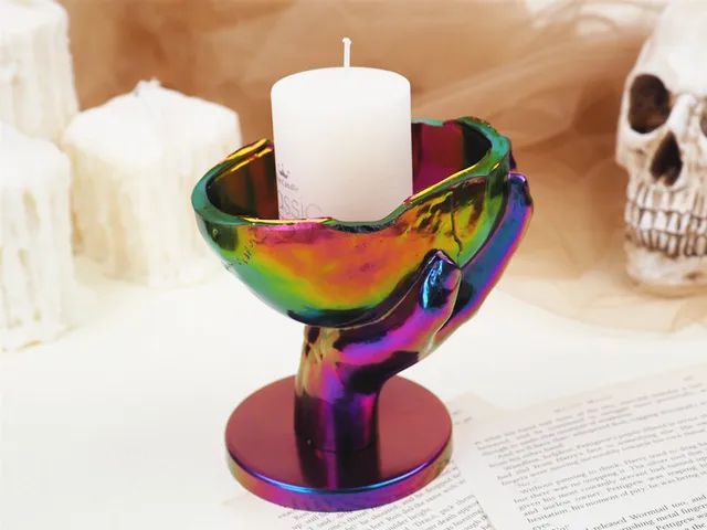 metal, glass, silicone candle holders