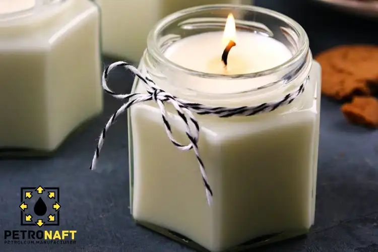old paraffin wax candle