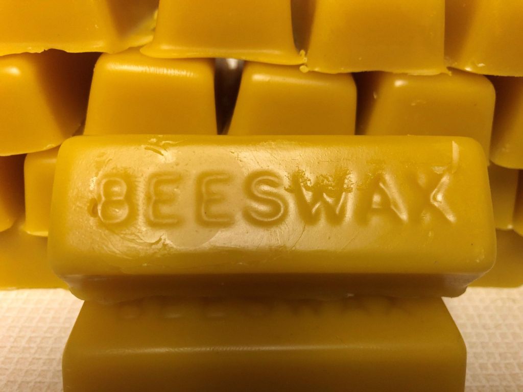 raw beeswax block