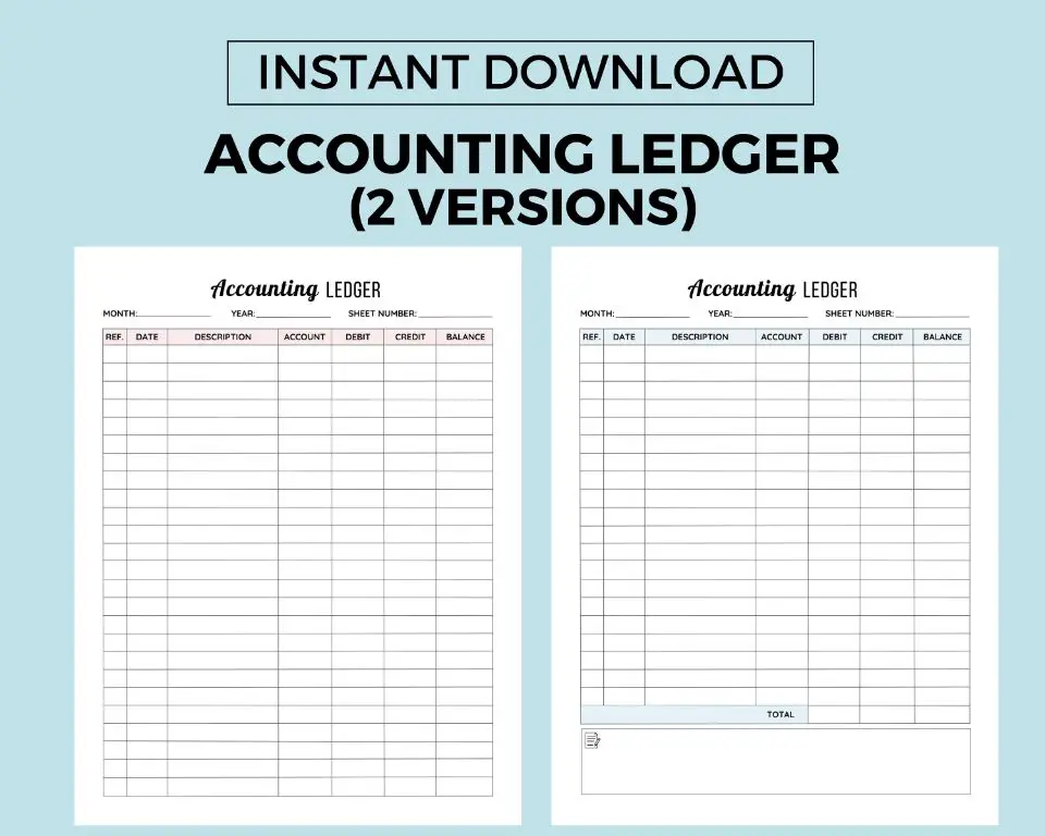 receipts and accounting ledger