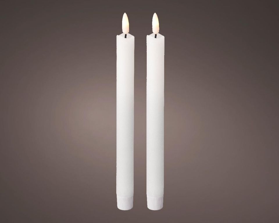 white taper candles