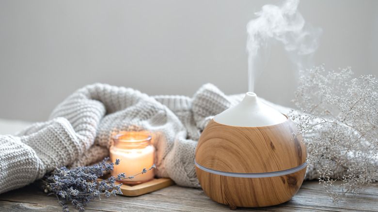 a diffuser dispersing a pleasant scent from fragrance oil