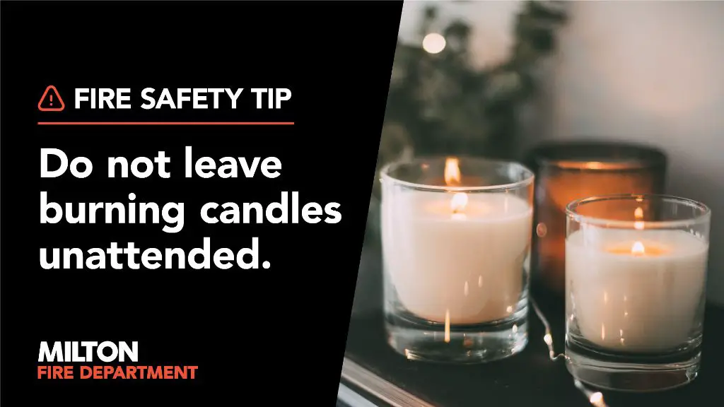 a failed candle burning can create fire hazards if left unattended.