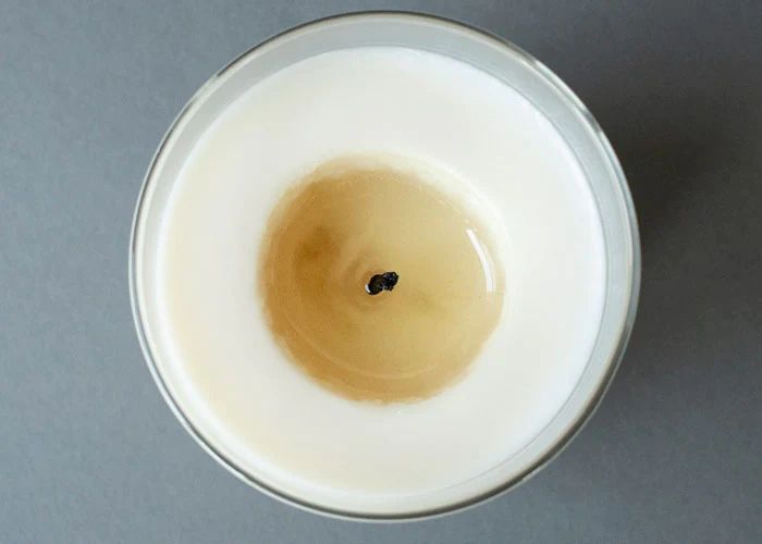 a tunneled candle with a deep hole down the center