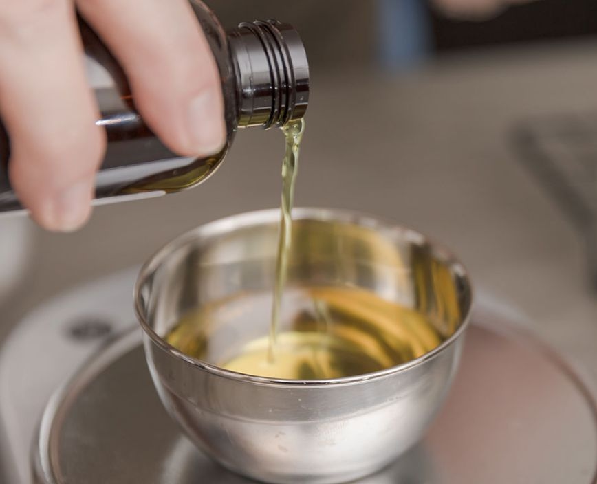 adding fragrance oil at the proper temperature allows it to fully blend into soy wax for maximum scent throw.