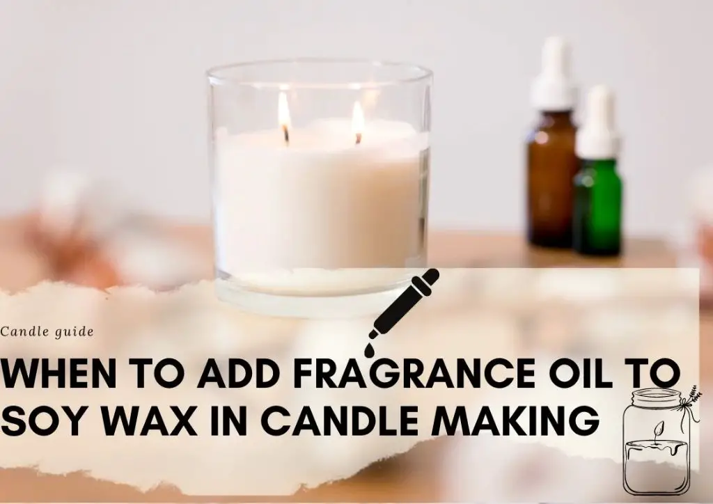 adding fragrance oil to candle wax heated to the ideal temperature