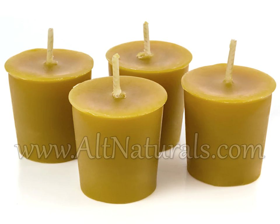 beeswax candle burning with minimal soot or smoke