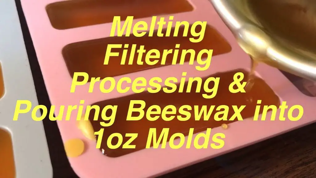 beeswax pellets made by pouring liquid beeswax into molds