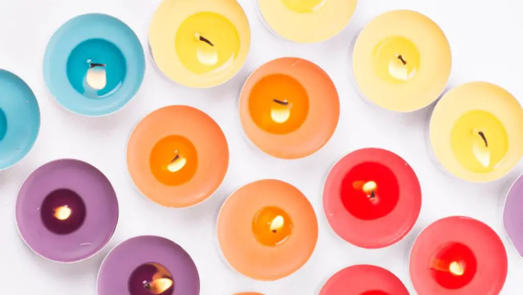 blending natural dyes produces a wide range of candle colors