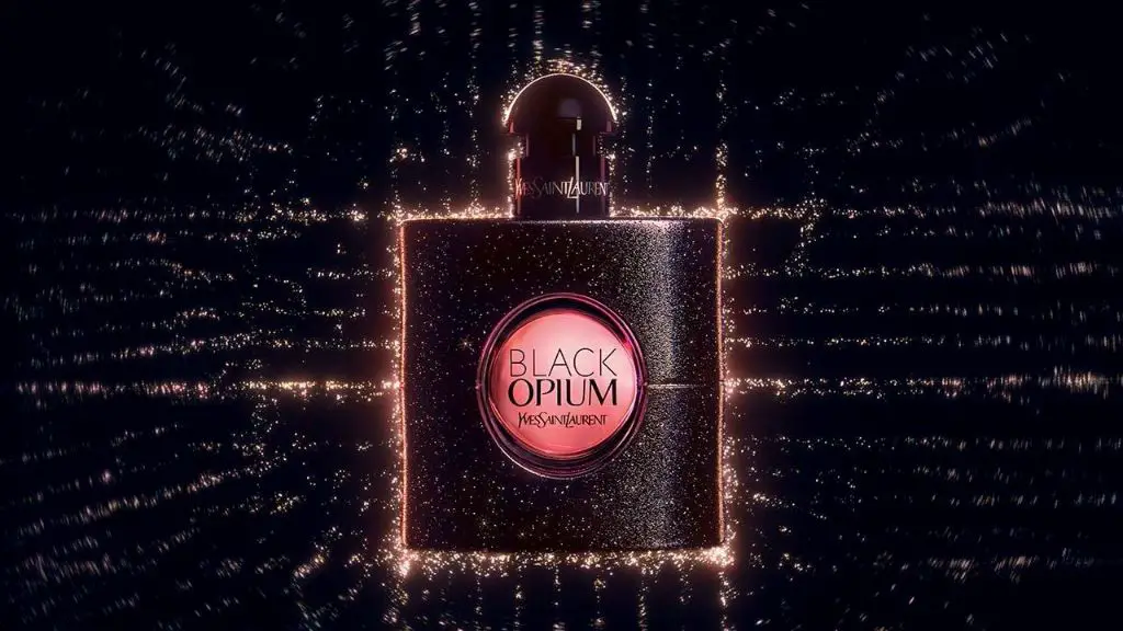 bottle of yves saint laurent black opium perfume