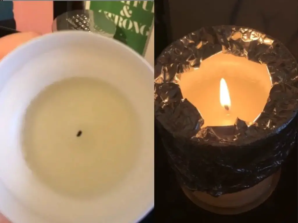 candle with tunneling issue