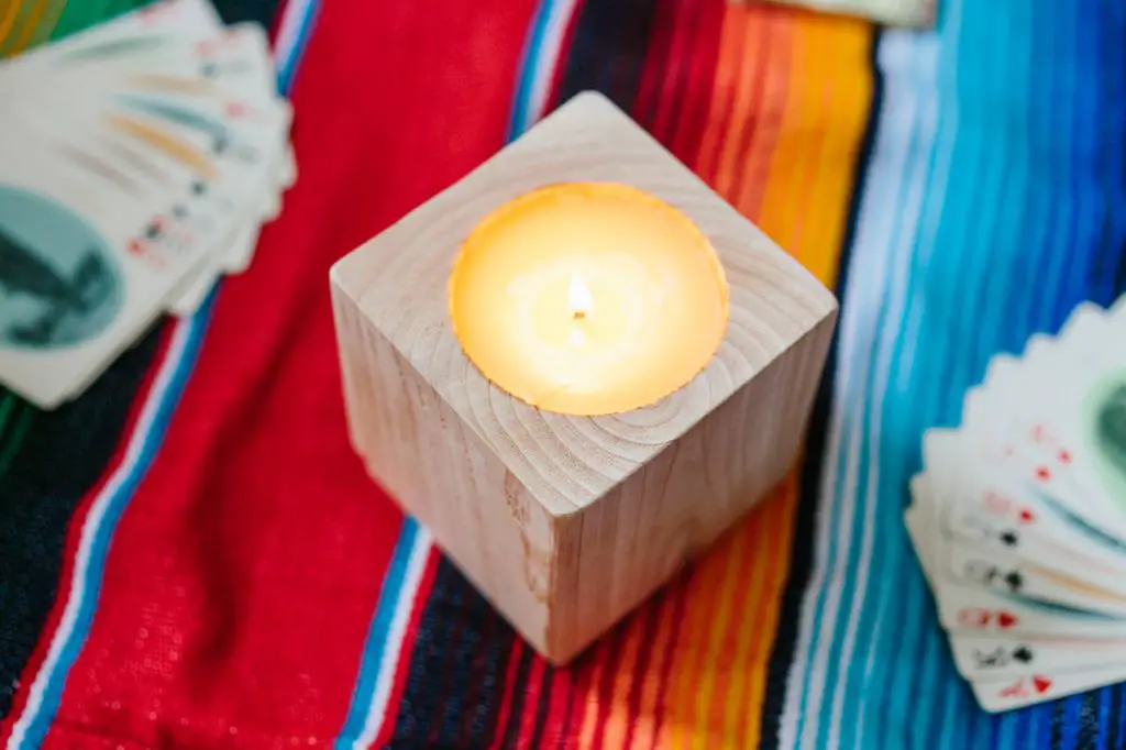 citronella candle with soft flame