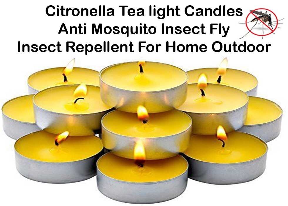 citronella candles burning to help repel mosquitos and other flying insects