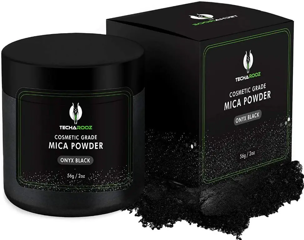 cosmetic mica powder in a jar