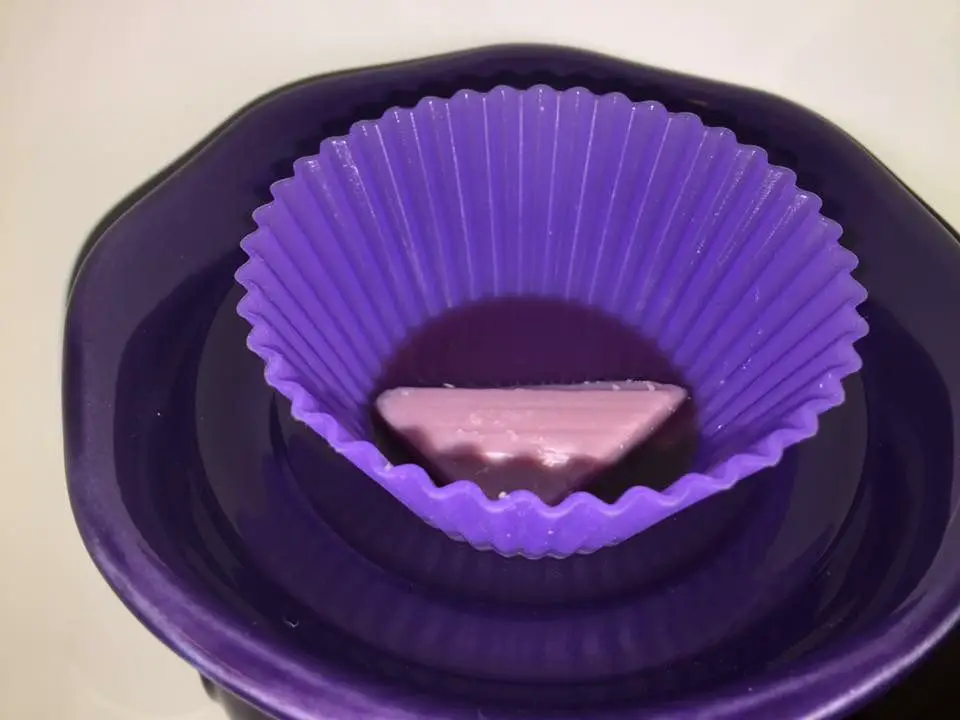 cupcake liners provide a convenient holder for wax melts that can be easily placed on a wax warmer.