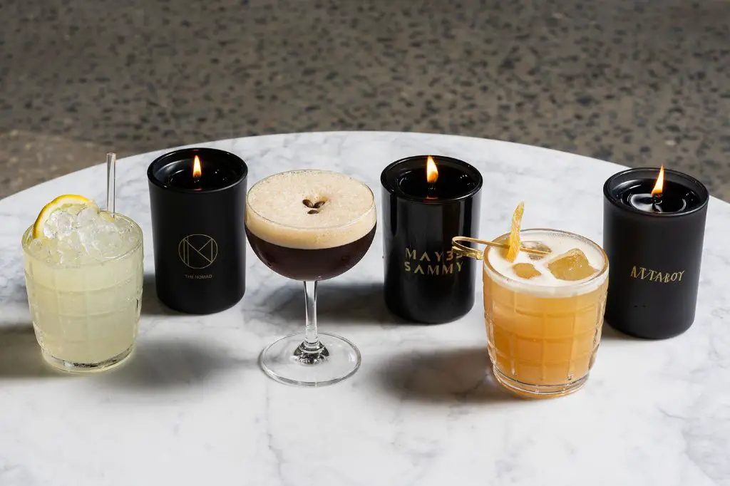 drink-scented candles use specialized fragrance oils and dyes to recreate the aroma and appearance of popular cocktails.