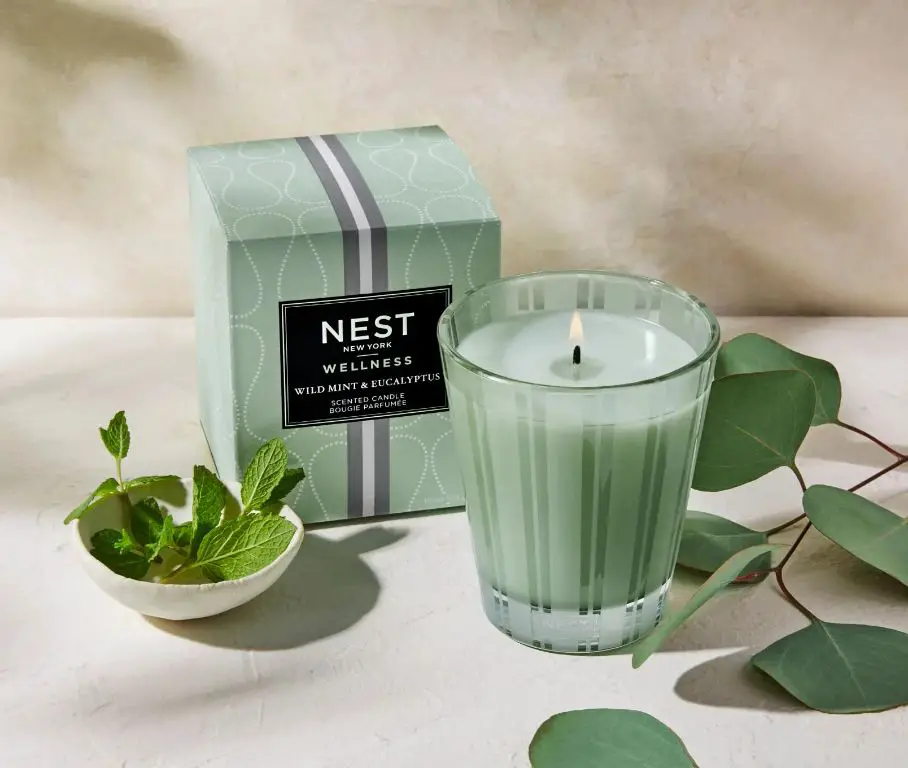 eucalyptus mint candles contain essential oils that can help purify indoor air.