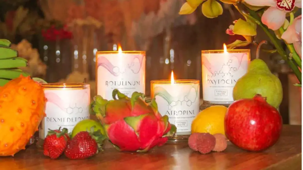 fruity scents like lemon and orange are popular candle choices.