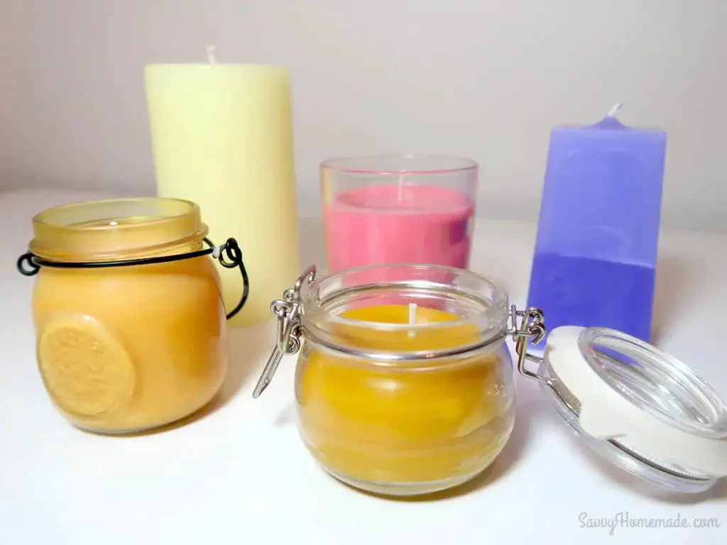 homemade candles allow for total customization of scents, colors, shapes, sizes, and container styles to match your decor.