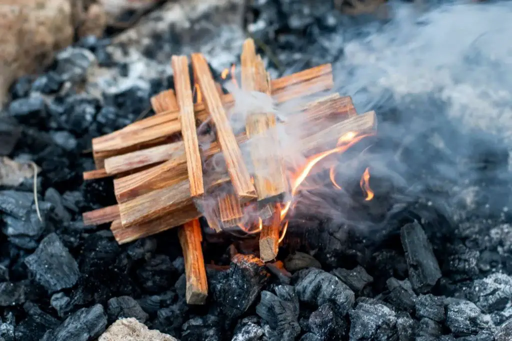 homemade fire starters help ignite kindling and logs in a fire pit