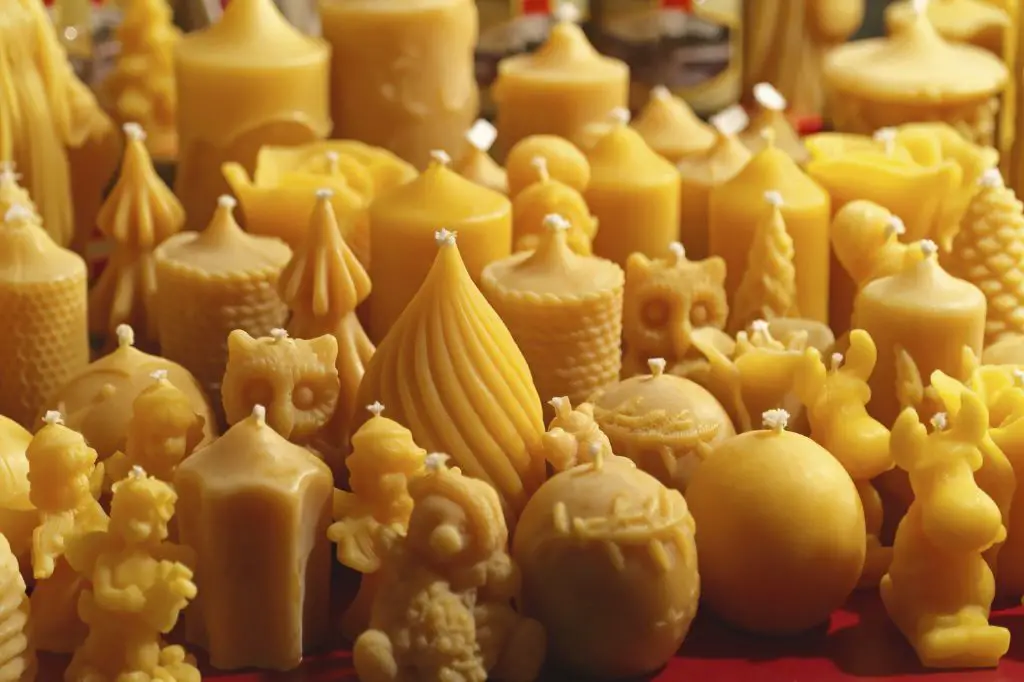 jars of beeswax properly stored in a dark pantry or cupboard