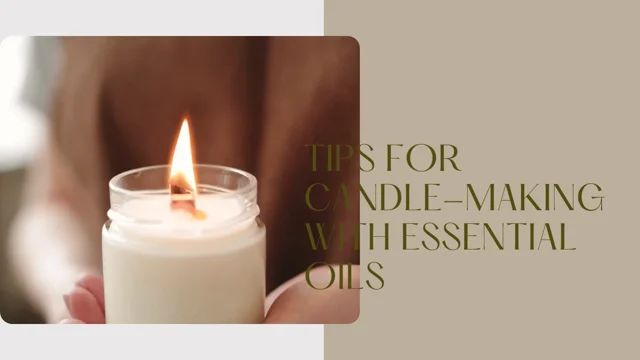 person selecting an essential oil to use in a candle