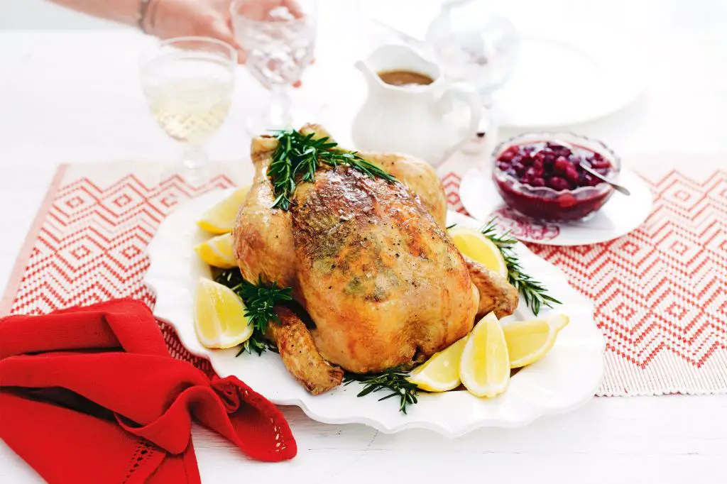 rosemary and sage stuffed roast chicken