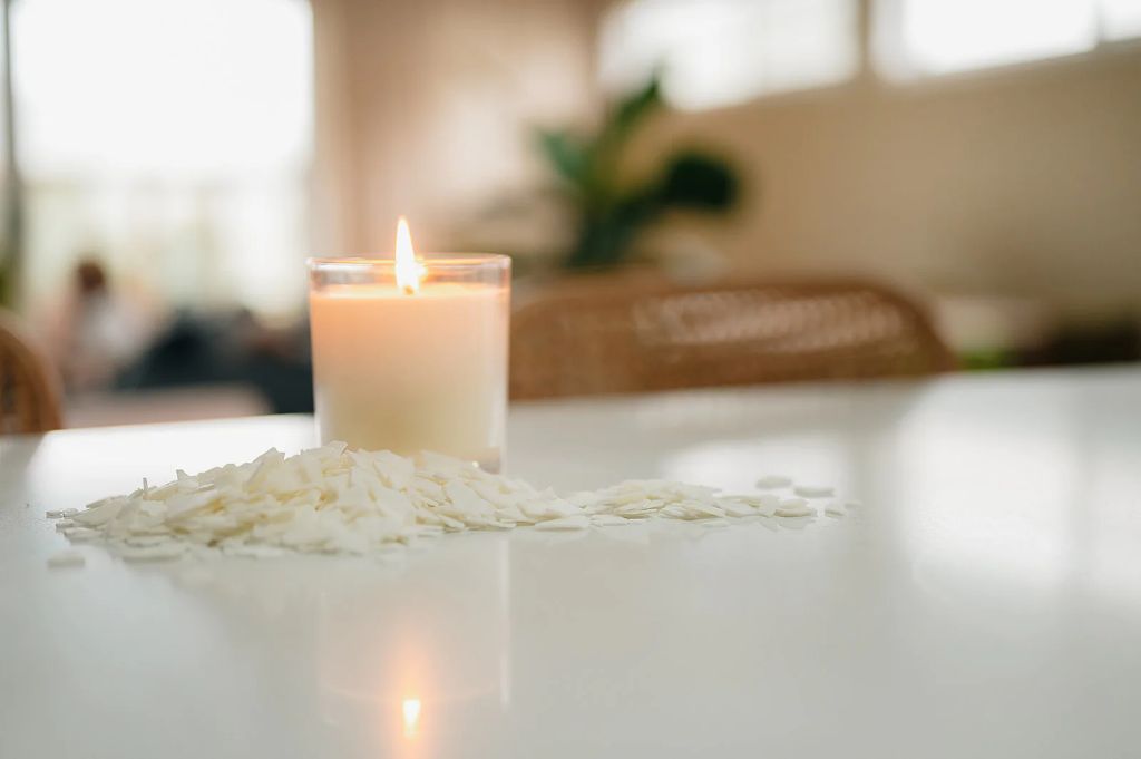 soy wax made from renewable soybeans offers a natural candle wax alternative to paraffin.