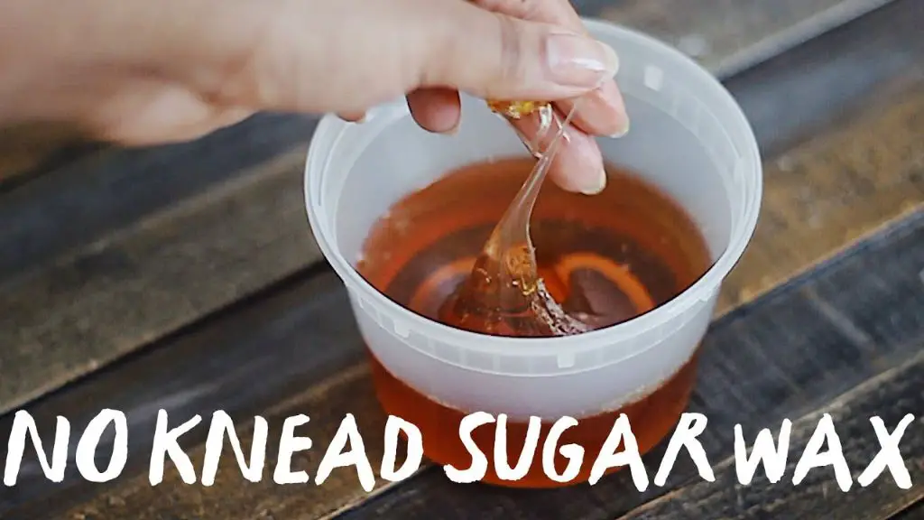 sugar wax mixture in a pot