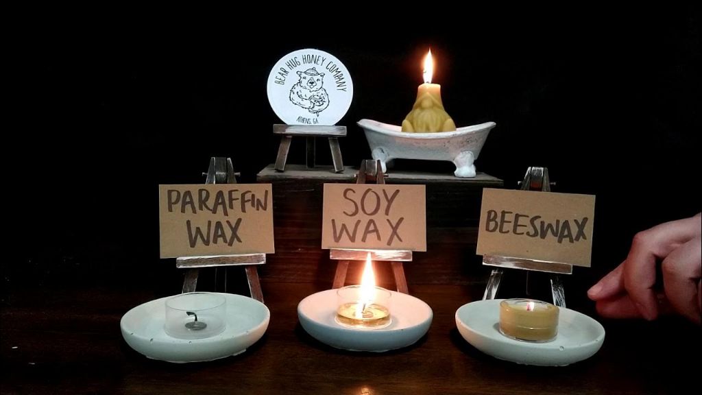 the three main candle wax options to choose from are paraffin, soy, and beeswax.