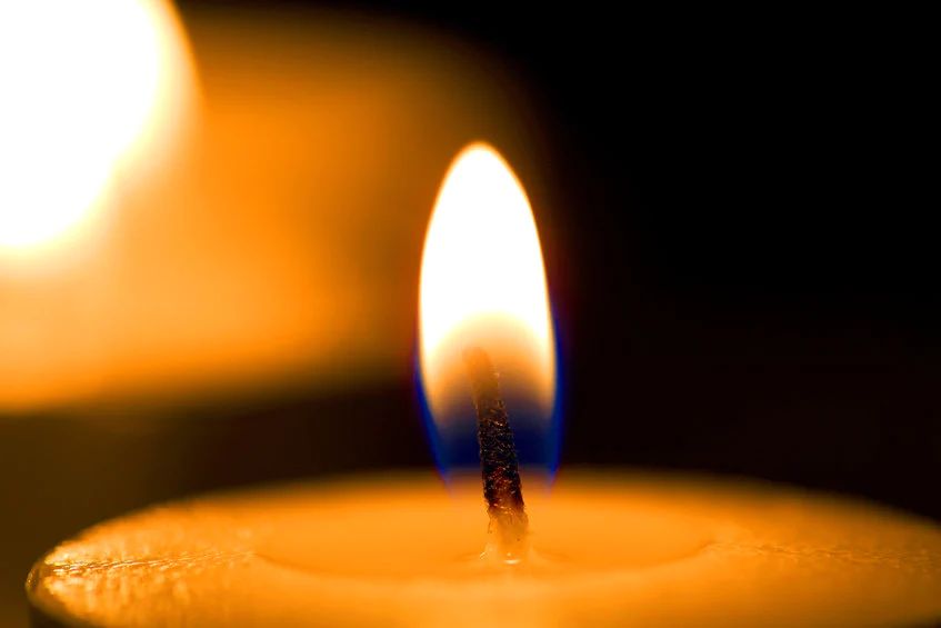 the wick absorbing melted wax allows continuous fuel for the flame.