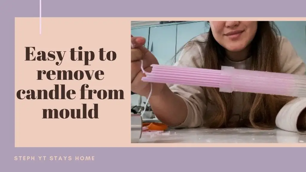 use a plastic scraper to gently scrape mold off candles