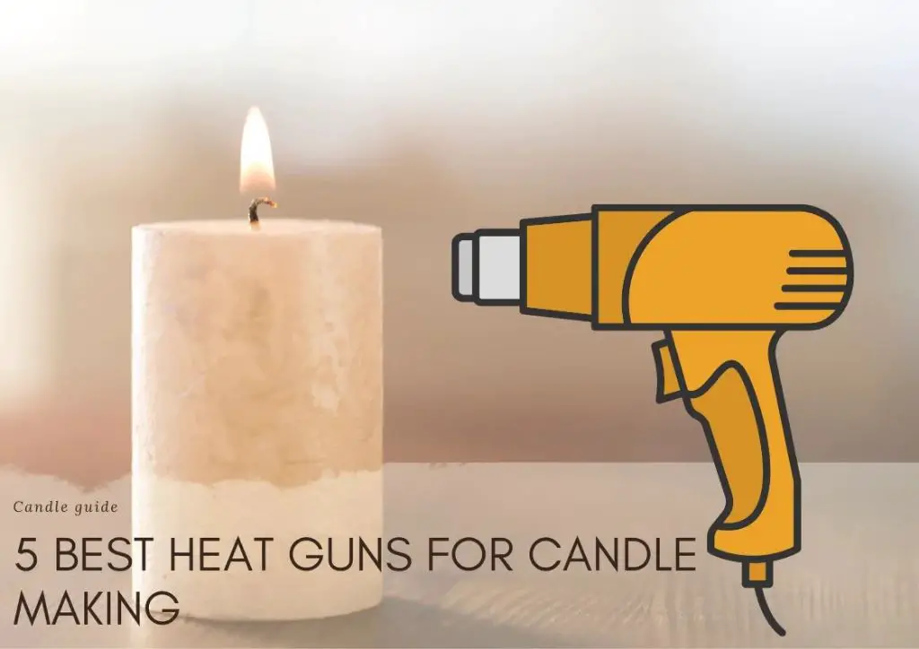 using a heat gun to gently melt and smooth tunneled candle wax