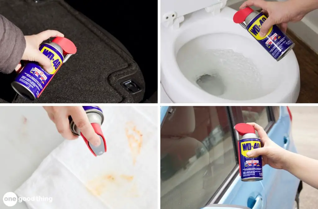 wd-40 is an effective homemade solution for removing wax residue from pots and pans.