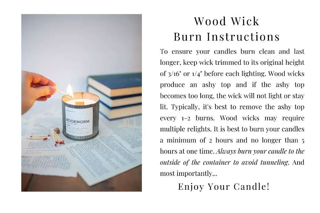 wood wick candles typically burn longer than regular cotton wick candles