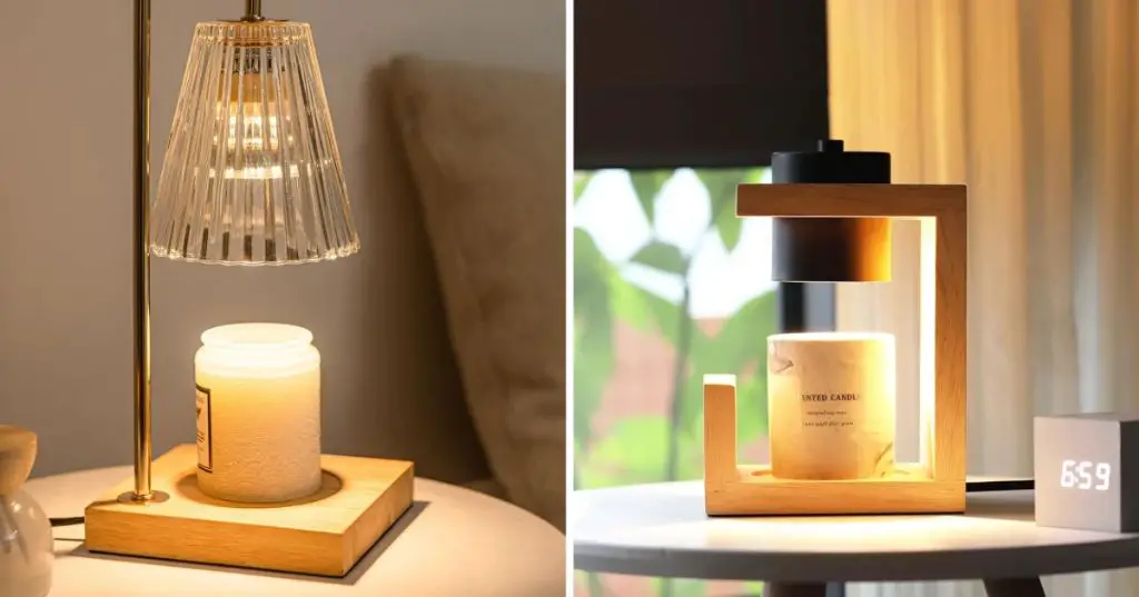 a candle warmer releasing a pleasant fragrance into a living room