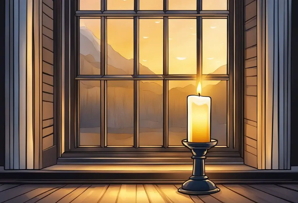 christmas candles in windows originated from winter solstice rituals and took on religious meaning.