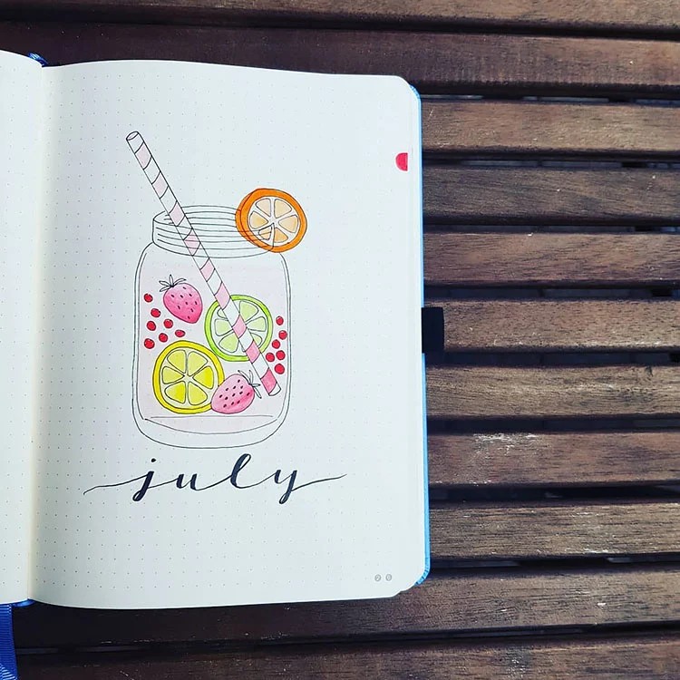 31 Bullet Journal Cover Page Ideas For July 2024