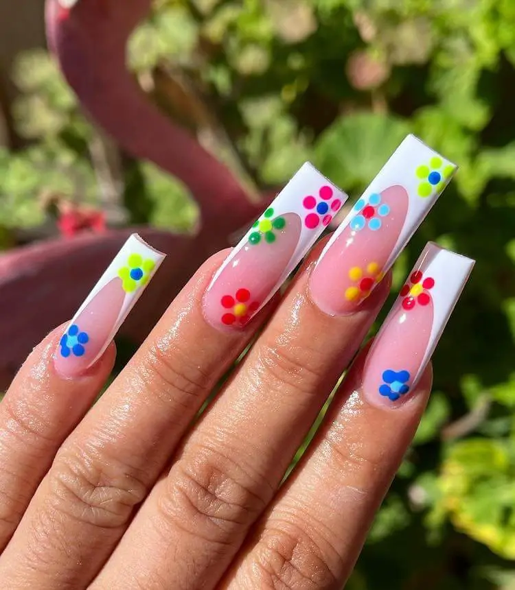 15 Bright And Colorful Acrylic Nail Designs