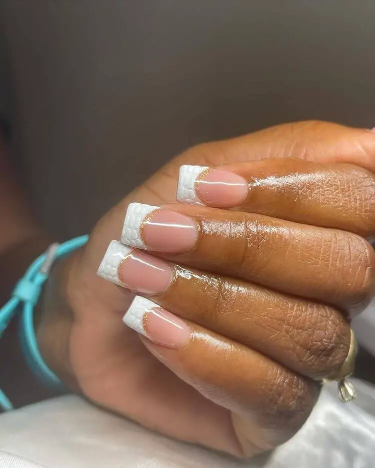 20 French Tip Coffin Nail Designs Youll Love