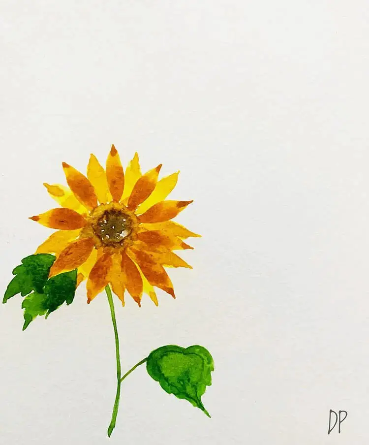 Beautiful Sunflower Watercolor Painting Ideas