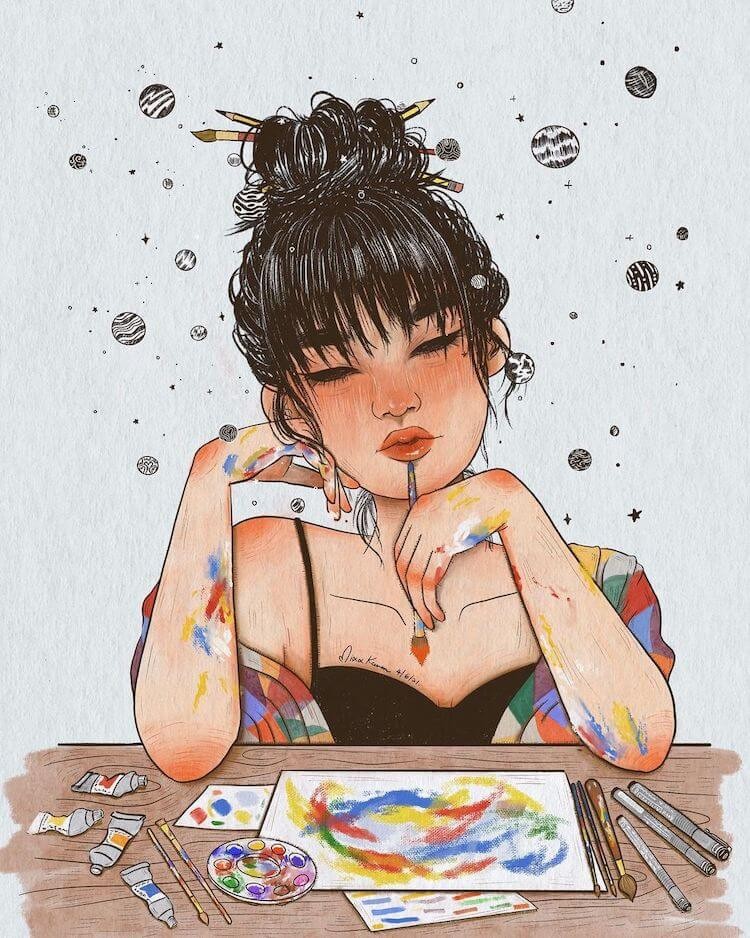 Youll Love These Aesthetic Drawings And Illustrations From Artist Mixx Karen
