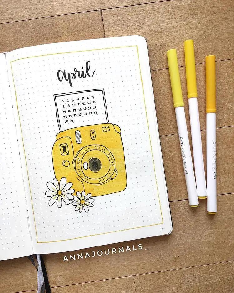 32 Bullet Journal Monthly Cover Ideas For April 2024