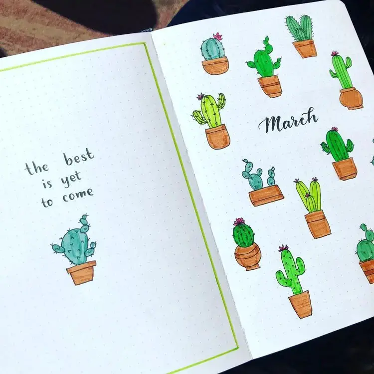 25 Cactus And Succulent Ideas For Your Bullet Journal