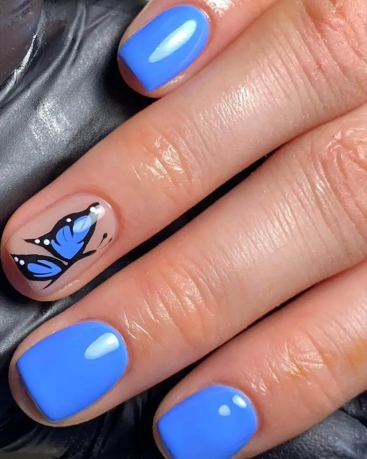 40 Blue Nail Designs That Are Classic And Bold