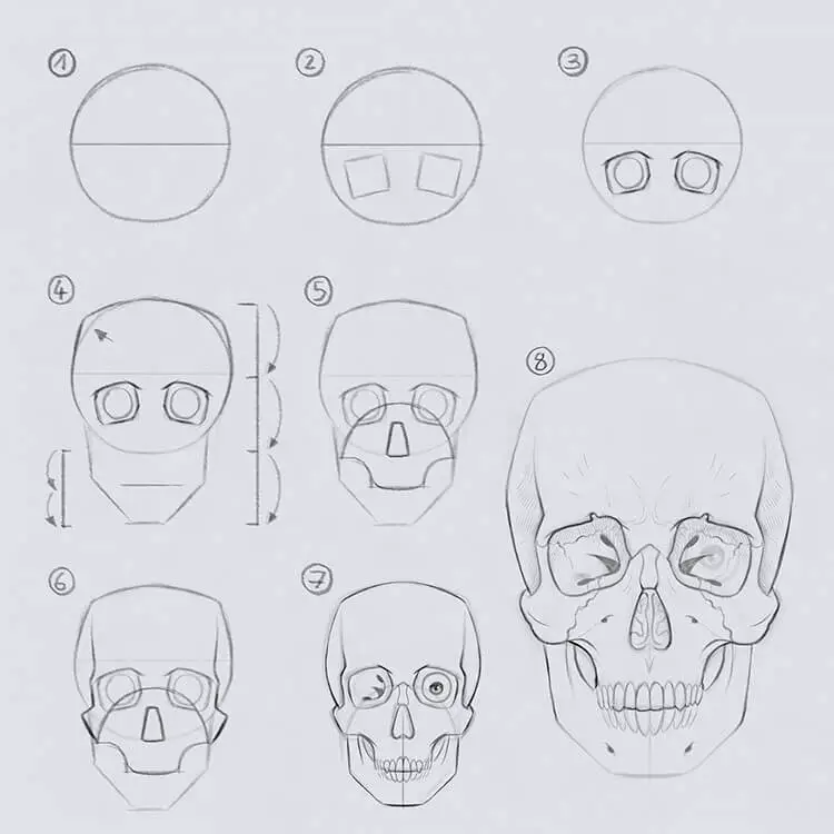 Cool Skull Drawing And Sketch Ideas